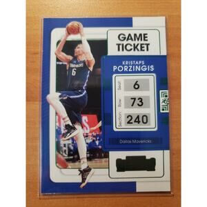 Kristaps Porzingis 2021-2022 Panini Contenders #38 - Green - Fresh Pull